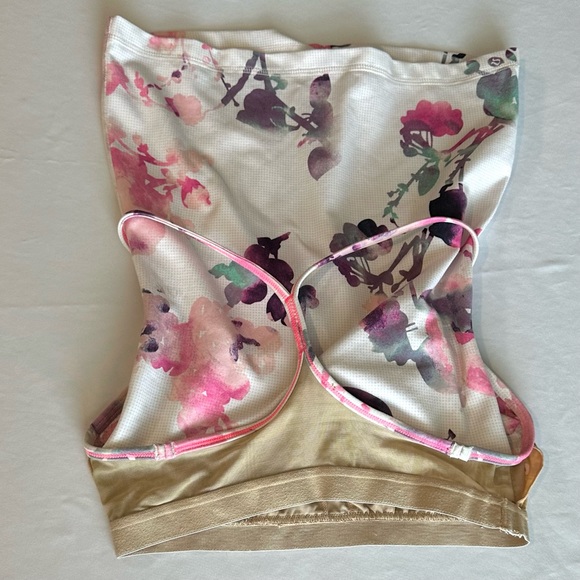 Lululemon Womens Tank Top Power Y Built In Shelf Bra Racerback Blurred Blossom 4 - Picture 14 of 16